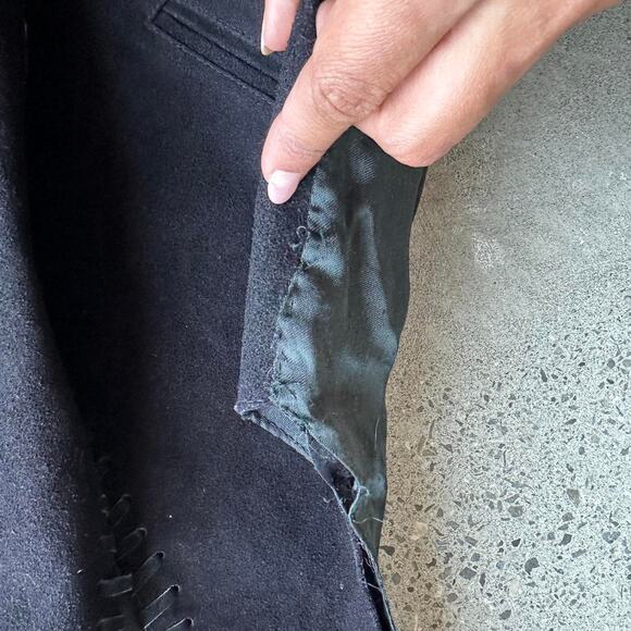 AJ’s Men’s Large Vest Black Suede Leather Snap 90s Western Rodeo Festival - Picture 3 of 5